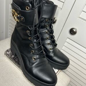 MICHAEL Michael Kors Rory Leather Combat Boots